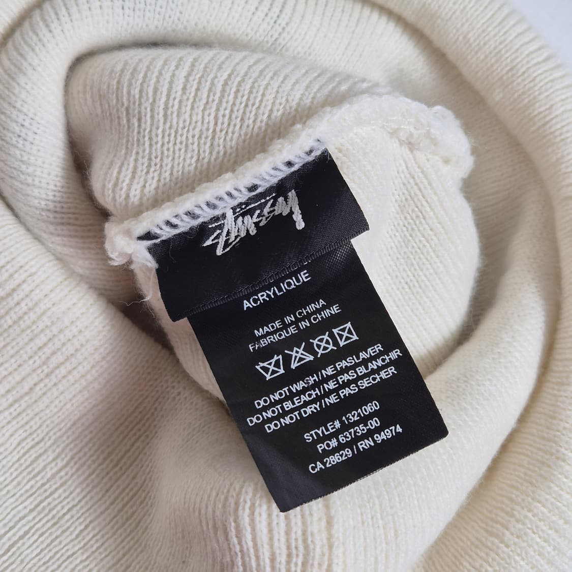 stussy) 스투시 풀 수트 자카드 비니 화이트 상품이미지4