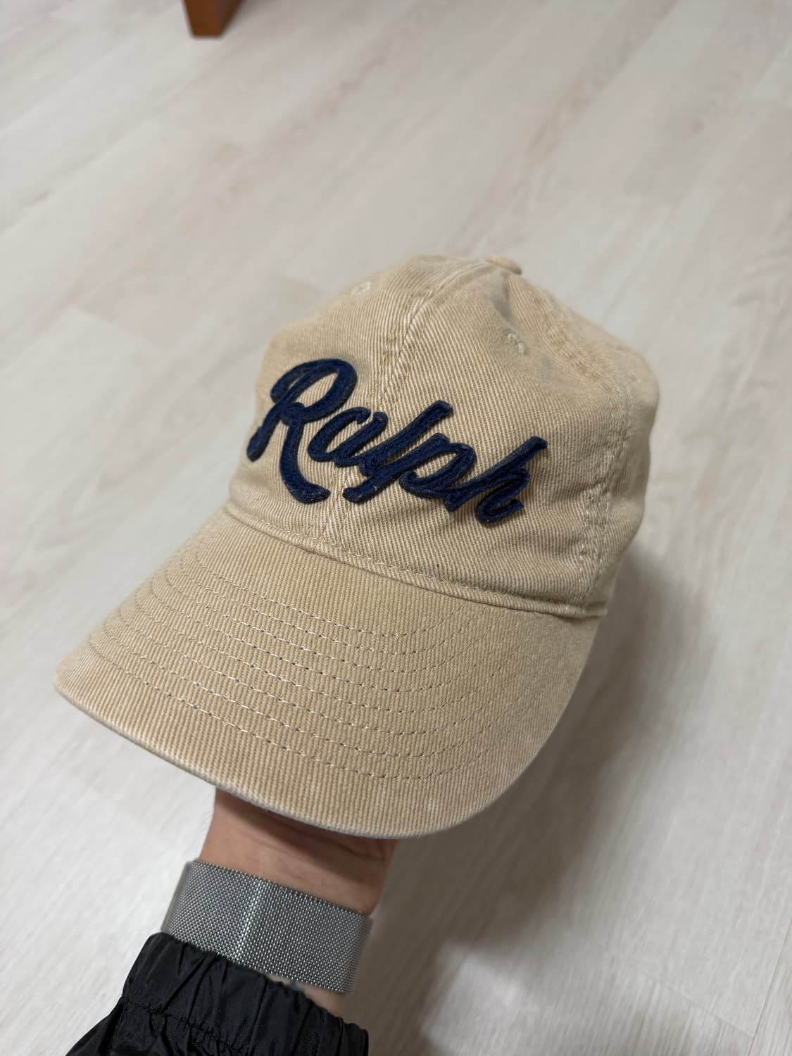 폴로 랄프로렌 아플리케 볼캡 베이지 판매 상품이미지1