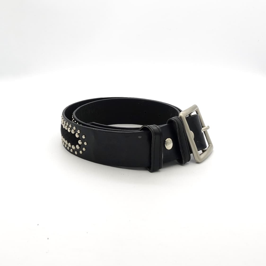 VINTAGEBELT 빈티지 스탓츠 송치 디테일 스터드 블랙 레더벨트 상품이미지3