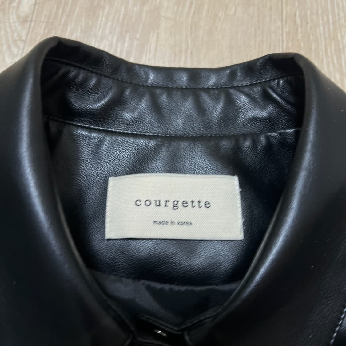 쿠르젯 여성 오버사이즈 싱글 가죽자켓 FREE  상품이미지4
