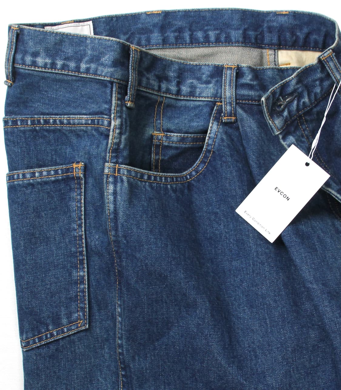 EVCON 5POCKET TUCK WIDE DENIM PANTS 상품이미지7