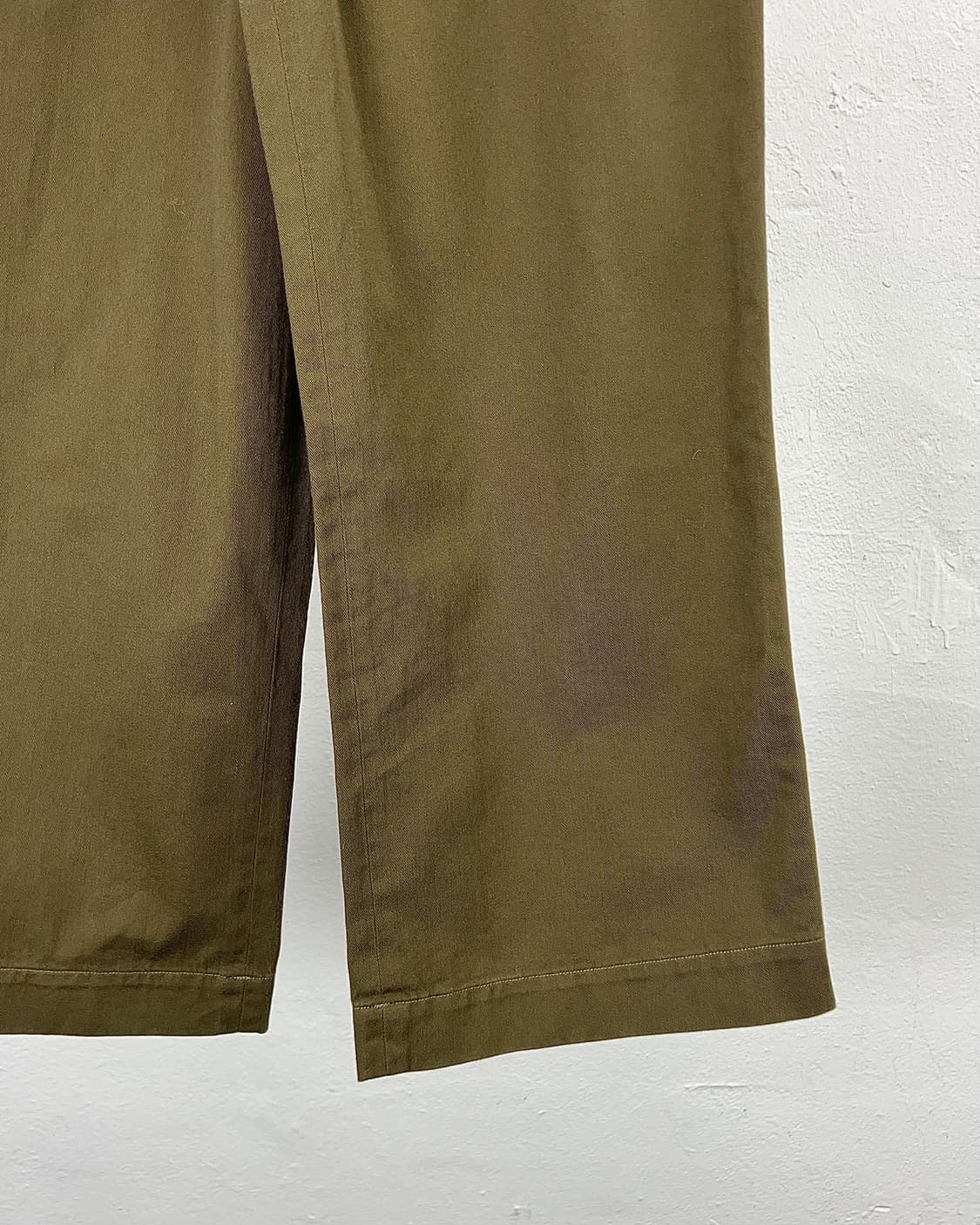 45 알피엠 다크 올리브 와이드 치노 코튼 팬츠 상품이미지5