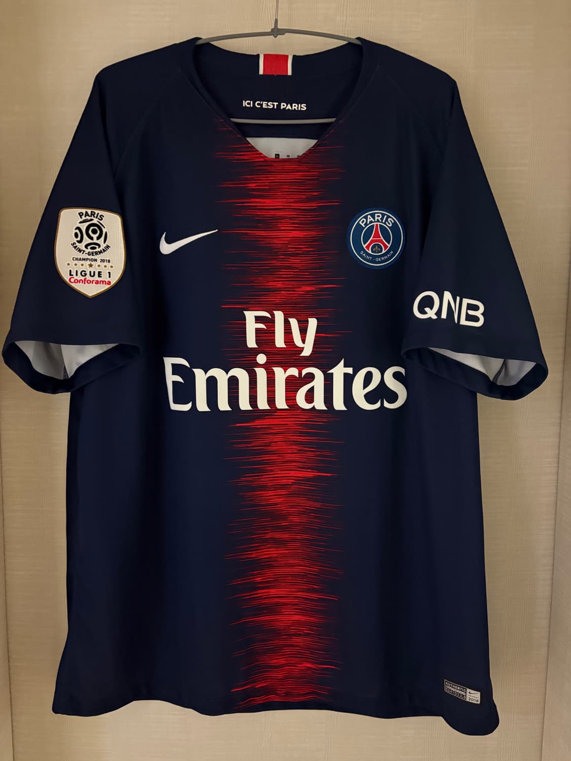 18-19 PSG 파리생제르망 홈 네이마르 유니폼 정품 상품이미지3