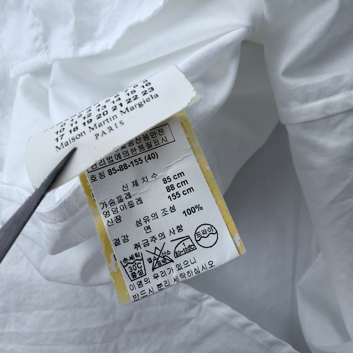 메종마르지엘라 시그니쳐 화이트 코튼셔츠 40 상품이미지5