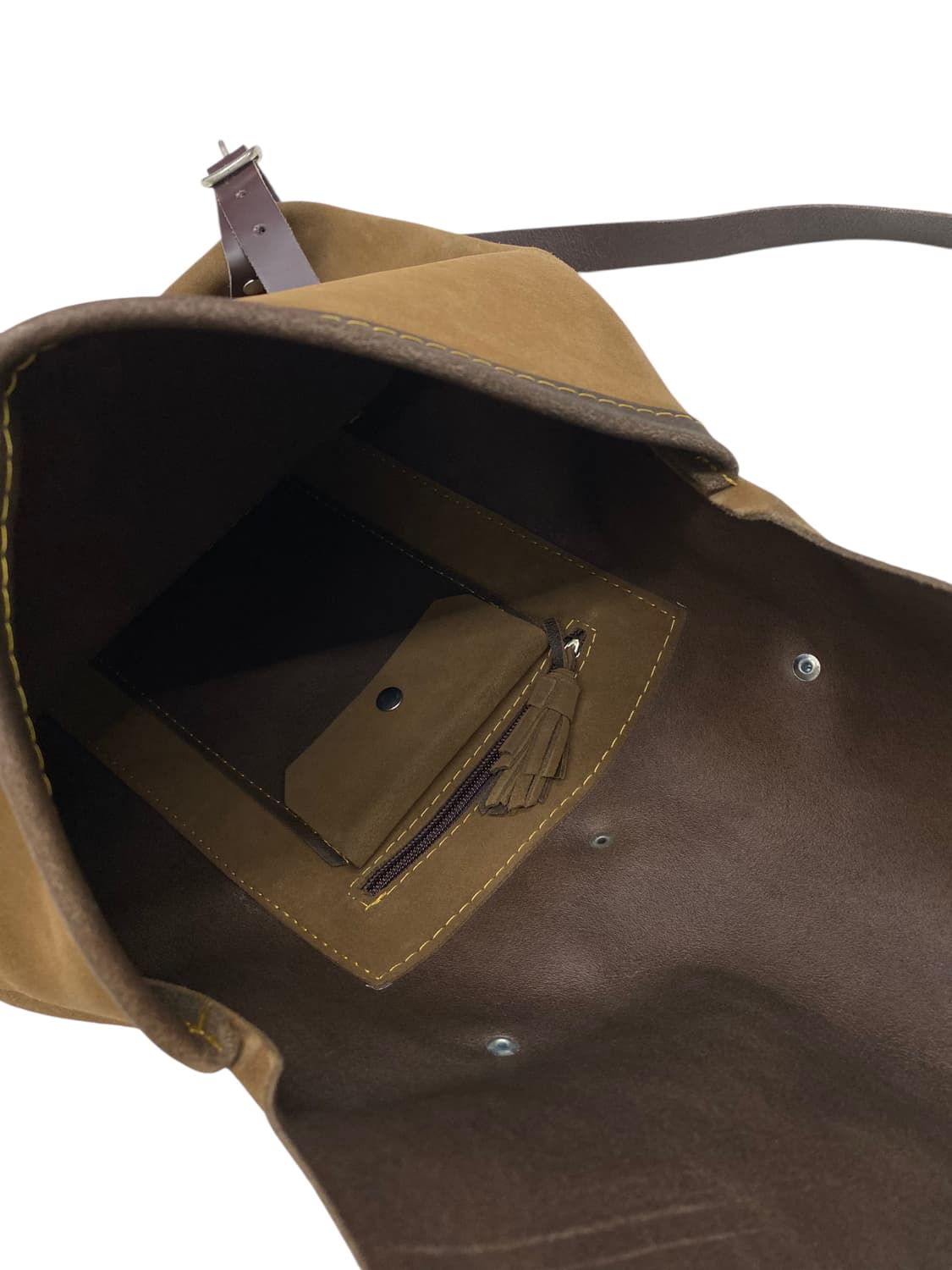 AUDALI 스웨이드 백팩 카키 브라운 상품이미지3