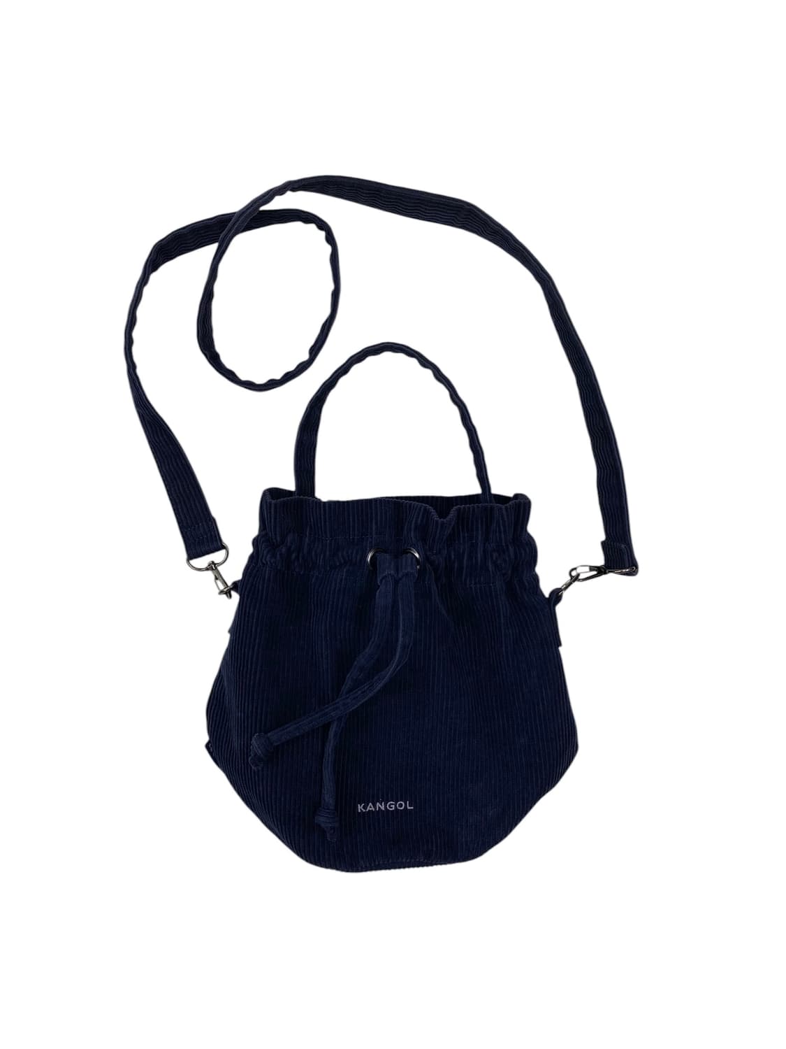 캉골 코듀로이 버킷백 네이비 크로스백 상품이미지1