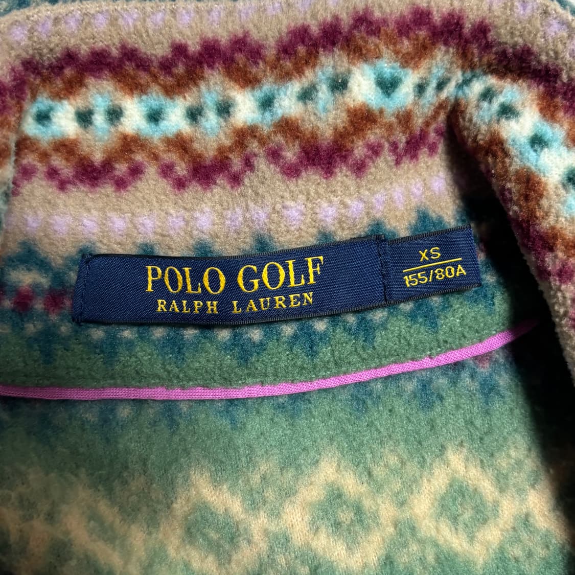 XS 폴로랄프로렌 핑크 포니 여성용 페어 아일 플리스 상품이미지4