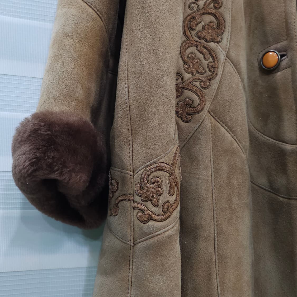 80-90s 빈티지 양가죽 양털 무스탕- 우먼프리 상품이미지4