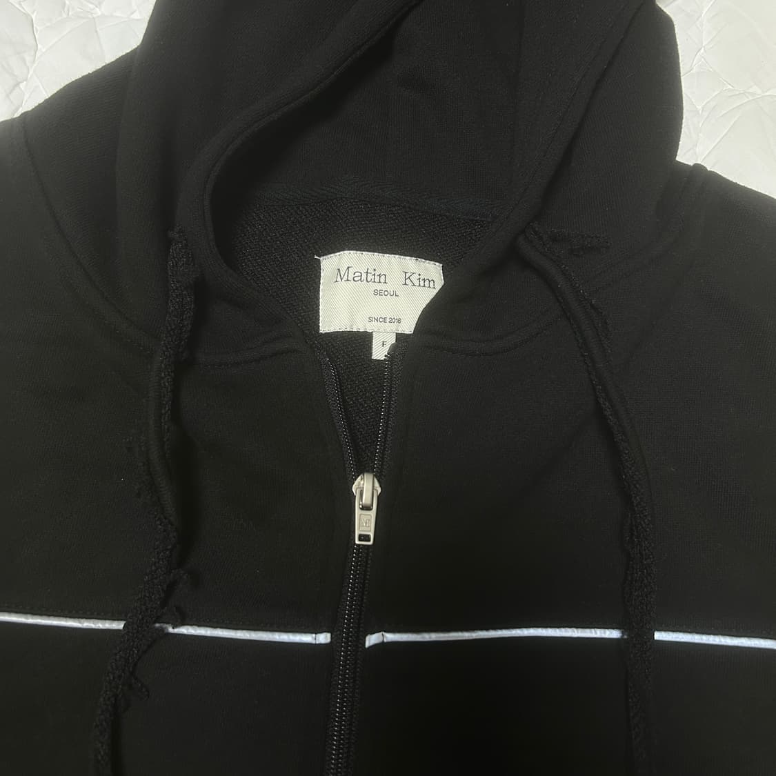 마뗑킴 애플리케 후드집업 블랙 상품이미지3