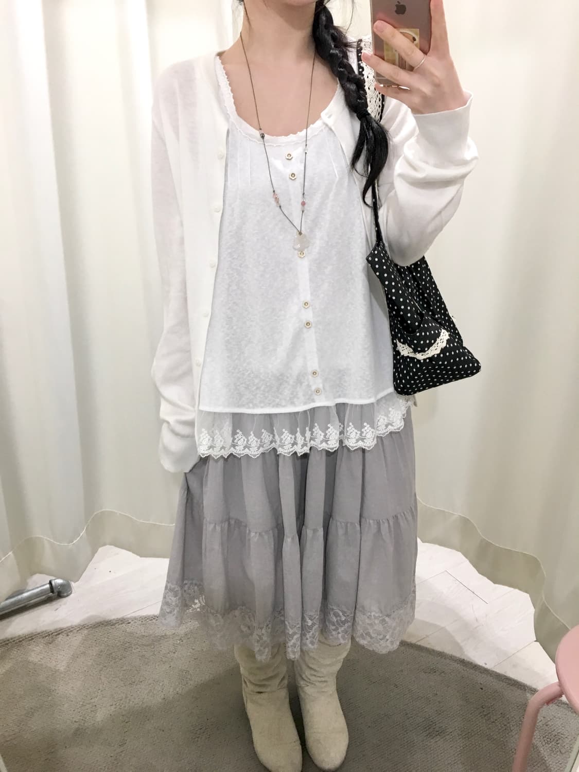 ⭐️단 3일만 할인⭐️mellow skirt (purple grey) 상품이미지9