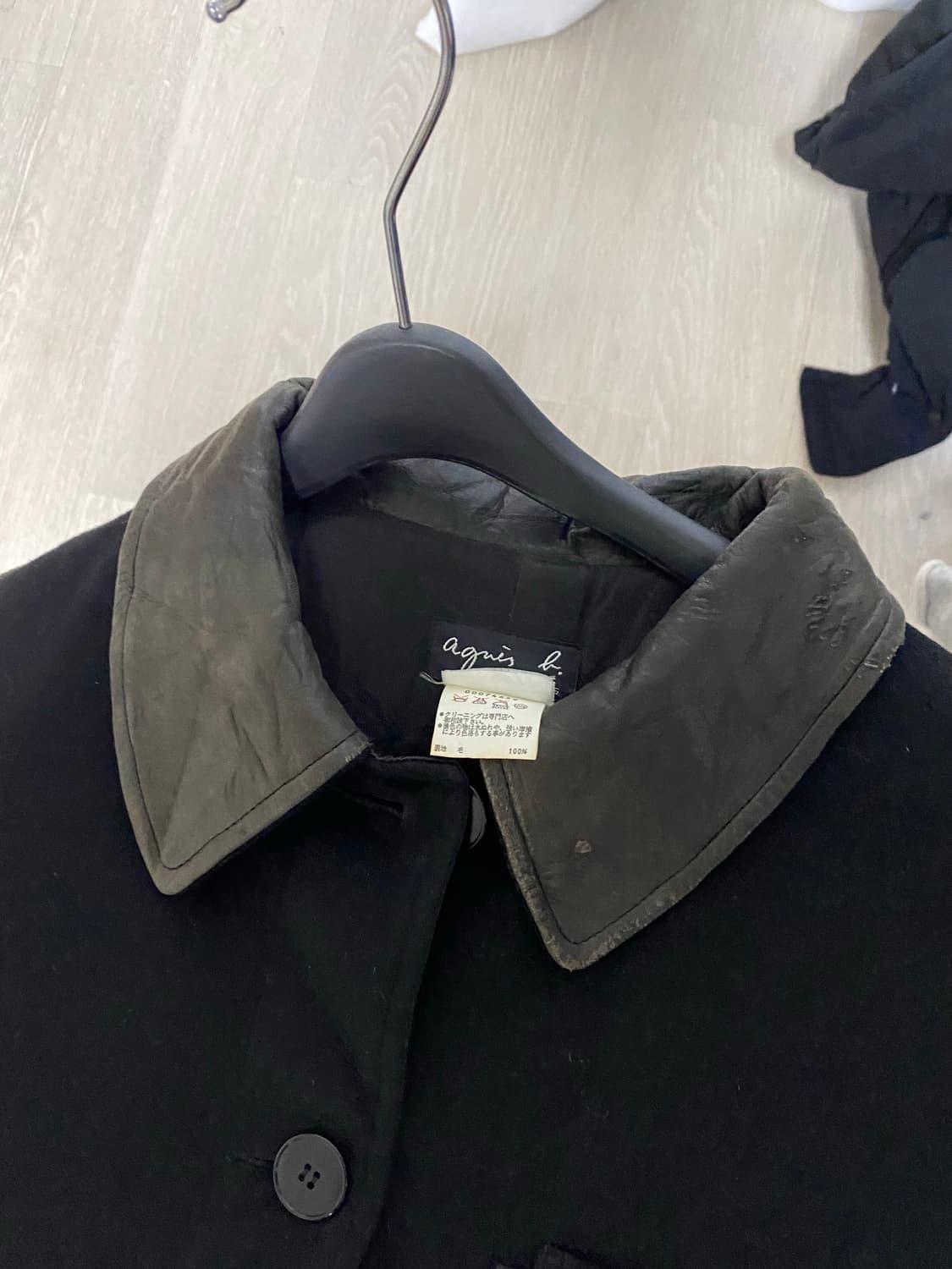 아네스 베 레더 카라 울 자켓 (Made in France) 상품이미지3