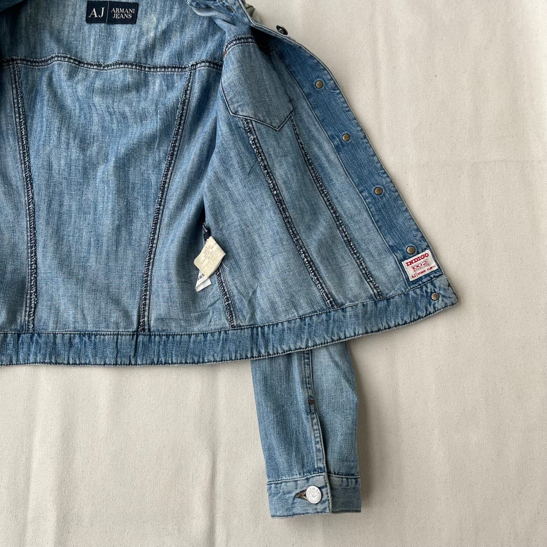 00s 아르마니진스 인디고 002 시리즈 크롭 데님 자켓 상품이미지6