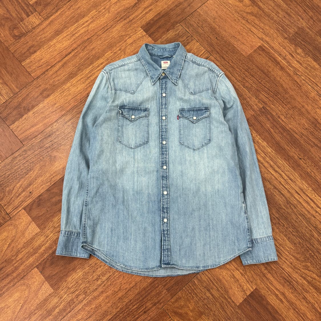 L 리바이스 워싱 데님 웨스턴 남방 셔츠  상품이미지1