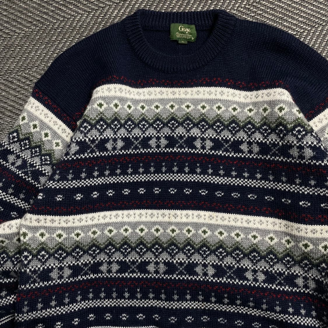 90s Guy 올드스쿨 노르딕 패턴 니트 스웨터y 5353 상품이미지3