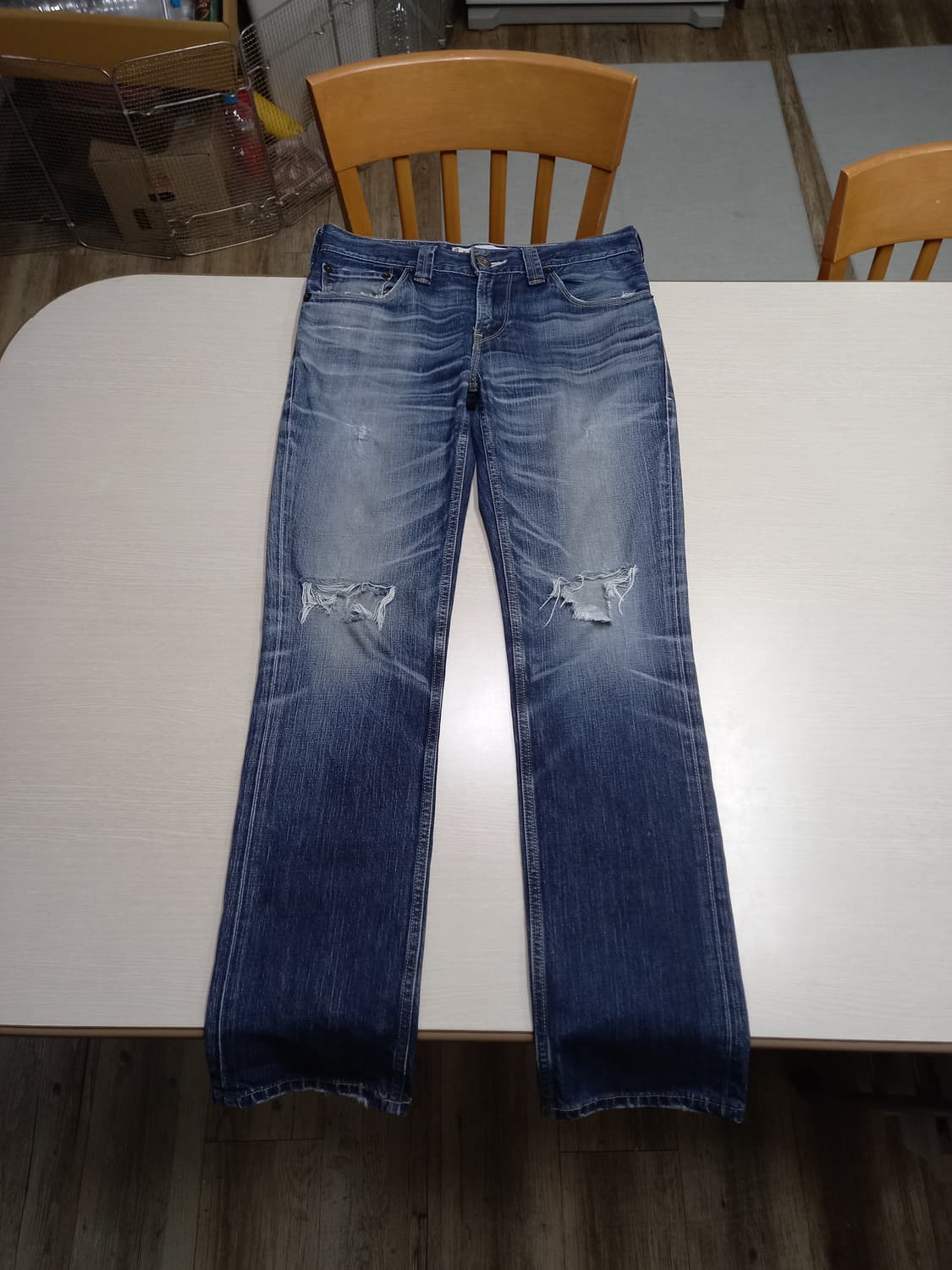 32 리바이스511 데미지워싱 스판 슬림일자진 32-365 상품이미지1