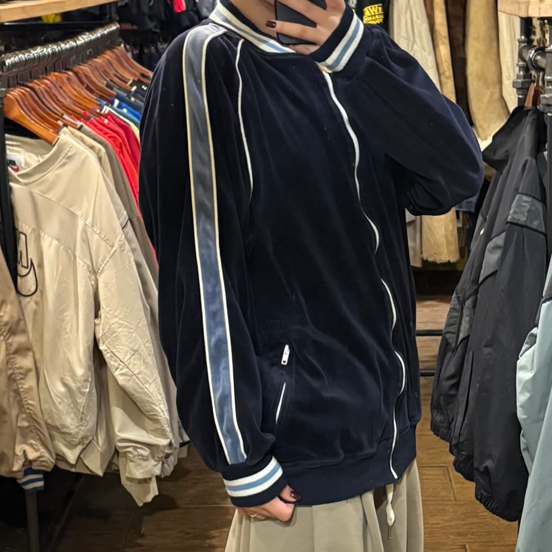 [HI] VTG 벨벳져지 네이비 상품이미지4