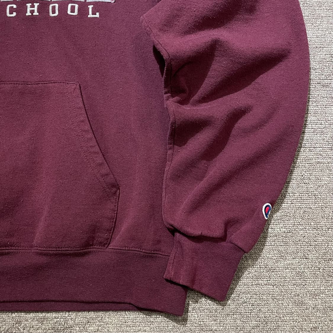 (M) Champion 챔피온 하버드 유니버시티 자수 패치 후드티 상품이미지6