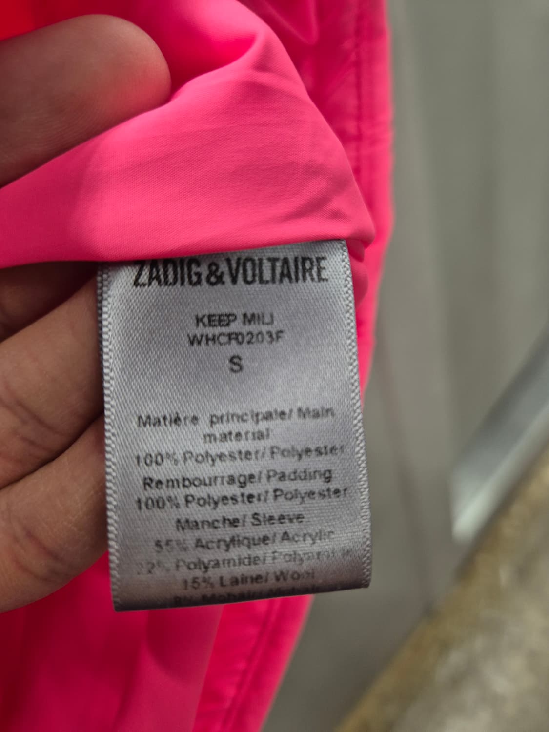 자딕앤볼테르 퀼팅 자켓 핑크 S 상품이미지5