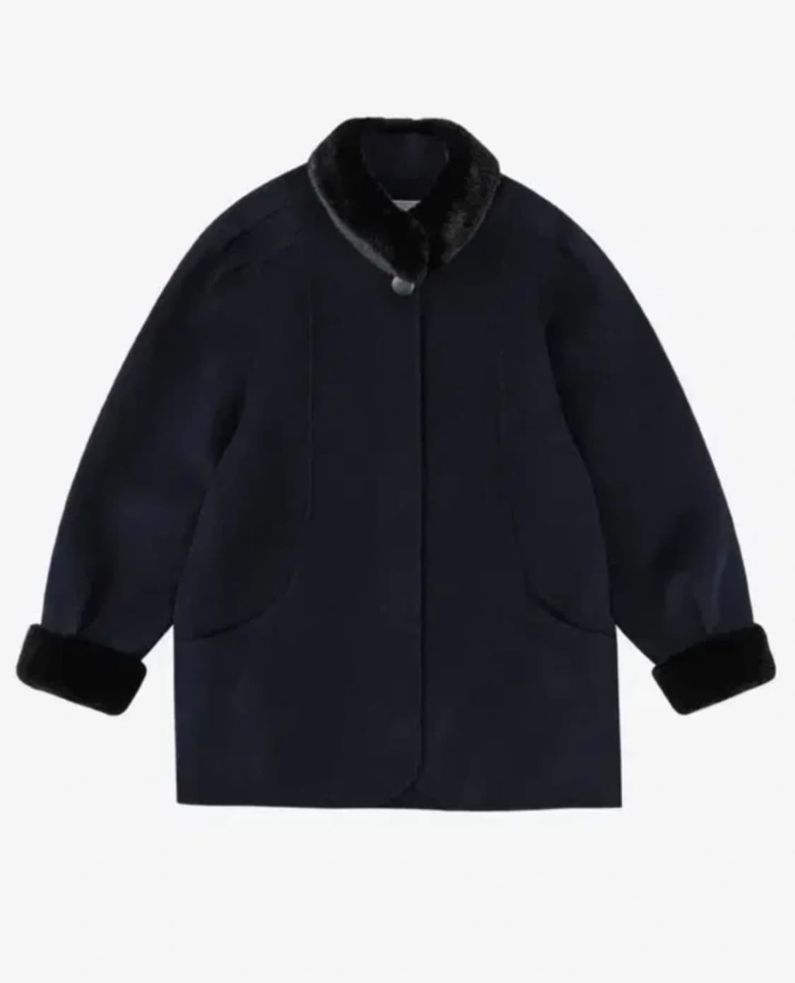 노컨텐츠 울 100 핸드메이드 코트 네이비 상품이미지1