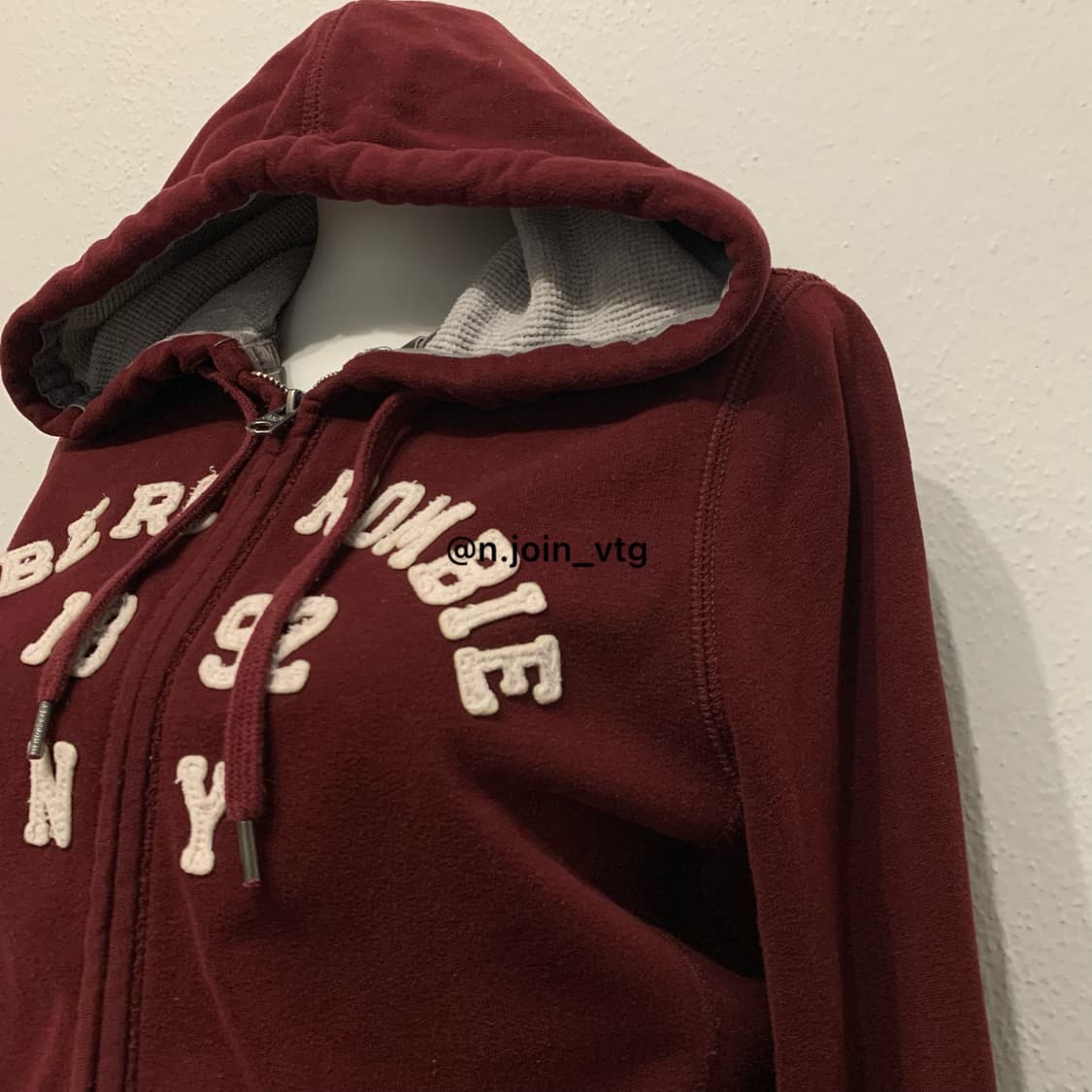 아베크롬비 버건디 후드집업 상품이미지2
