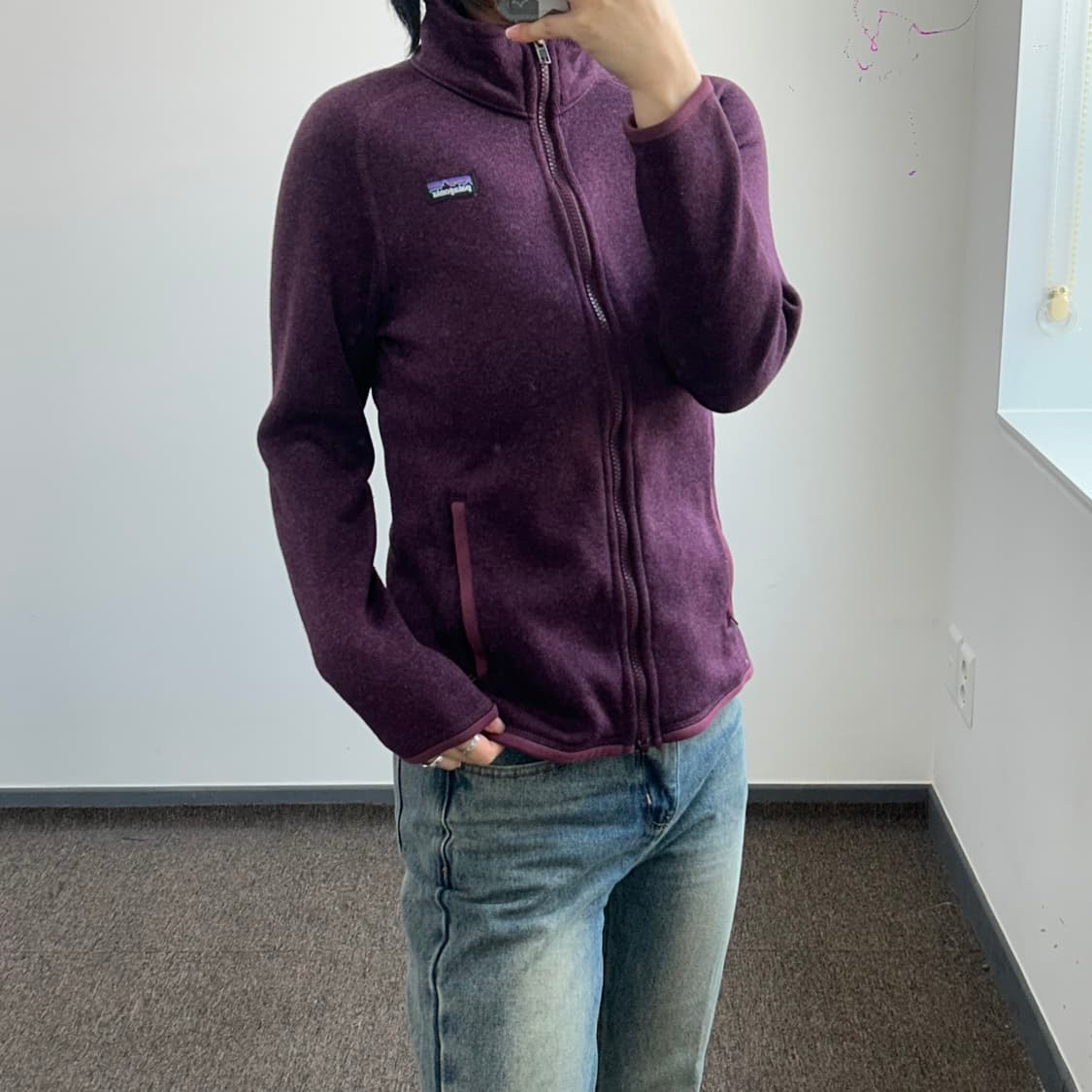 Patagonia 파타고니아 퍼플 후리스 집업 상품이미지2