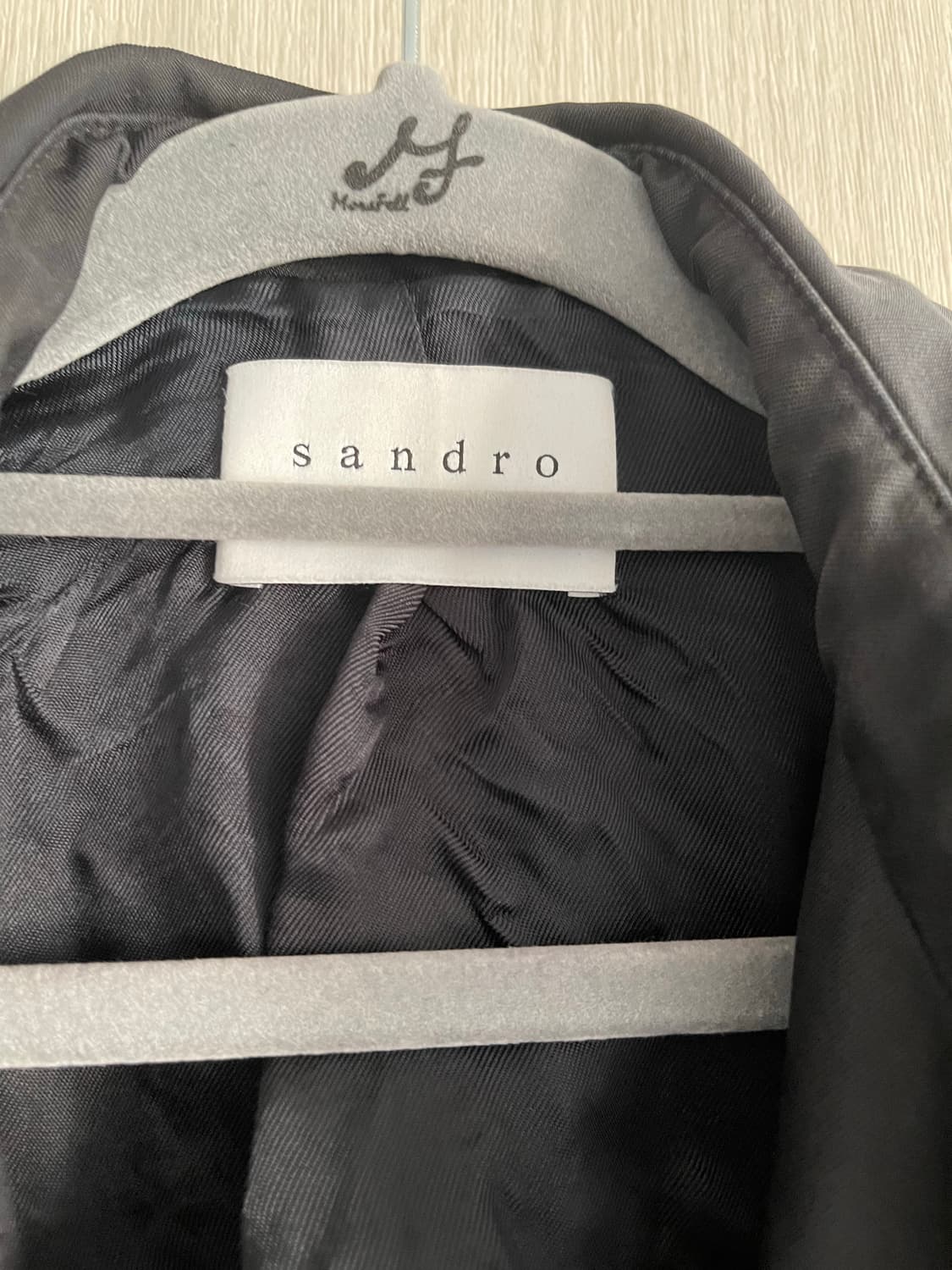 산드로 여성 블랙 트렌치 코트 38 상품이미지4