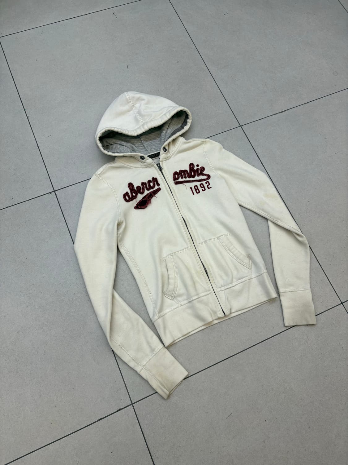 아베크롬비 크림 후드집업 상품이미지2