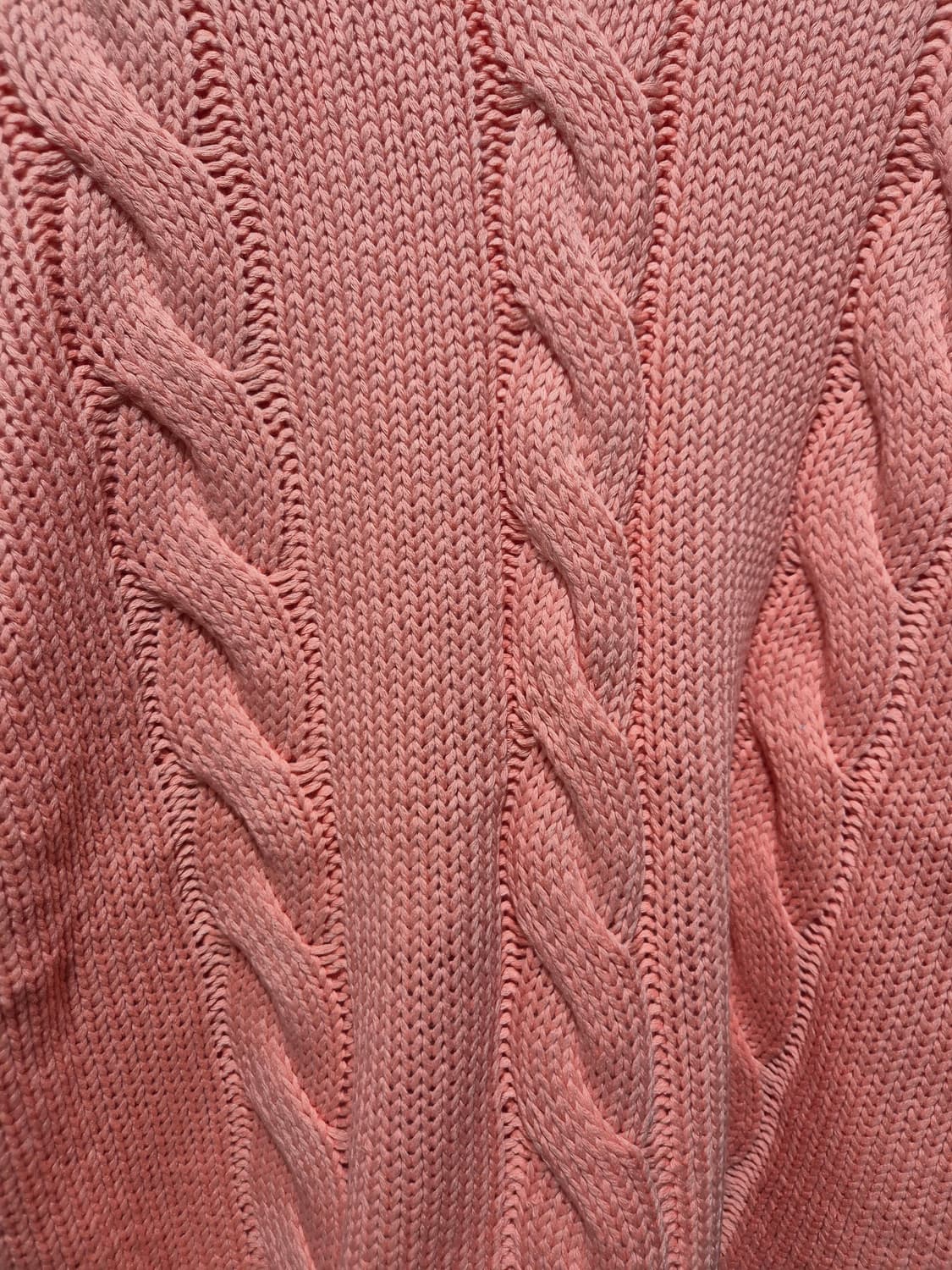 빈티지 꽈배기 봄 니트 코랄 핑크 상품이미지4