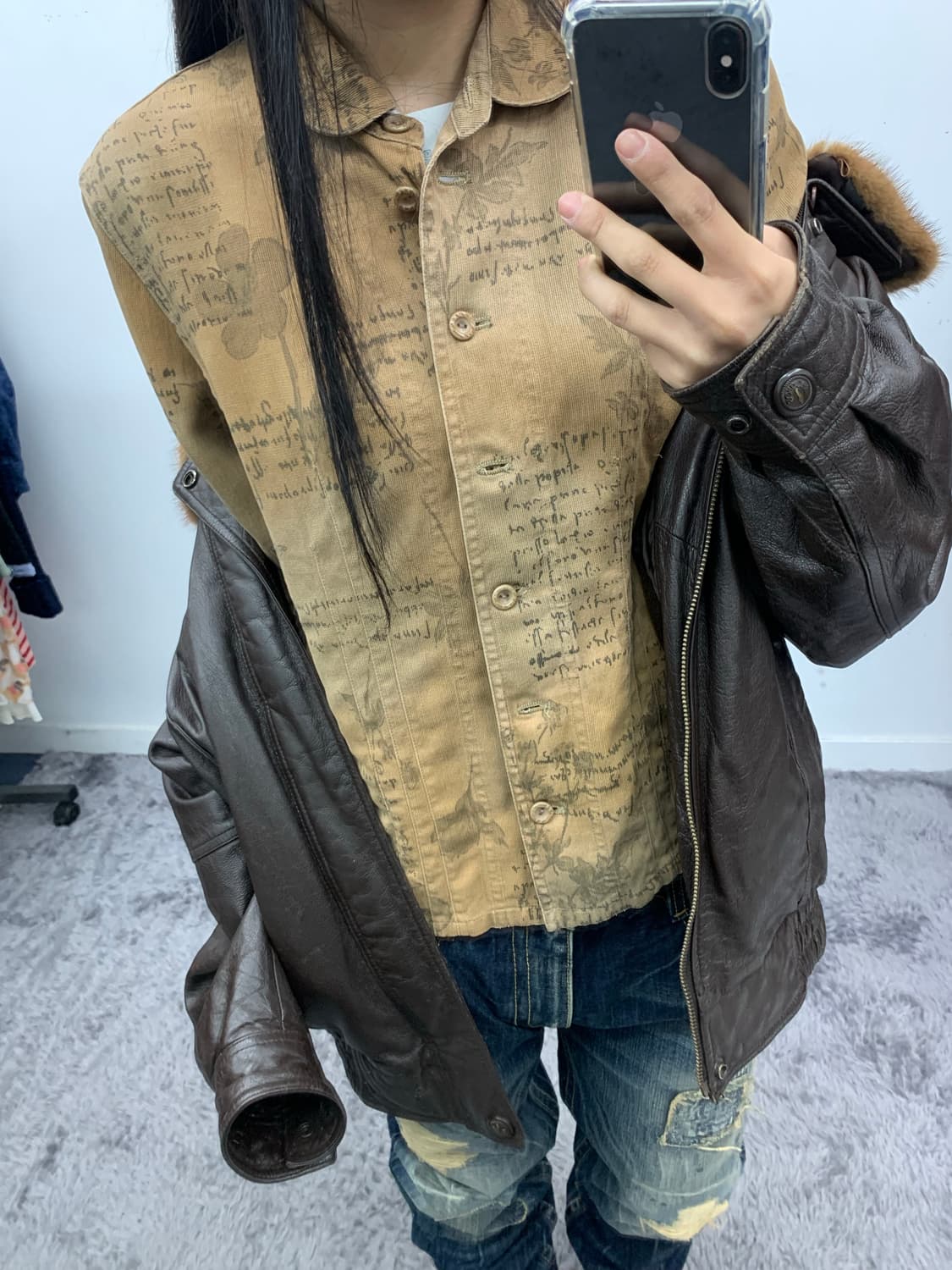 재패니즈 플라워 프린팅 셔츠  상품이미지1