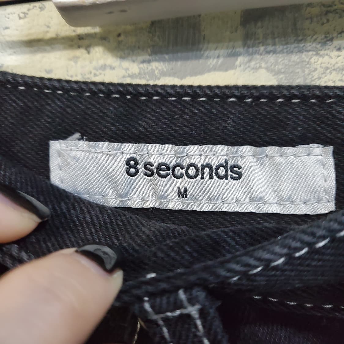 에잇세컨즈 여성 카고 흑청 데님 스커트  상품이미지5