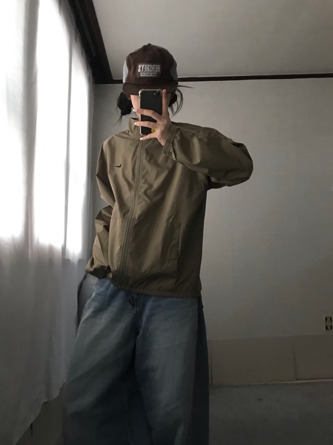 나이키 베이지브라운 윈드브레이커 상품이미지1