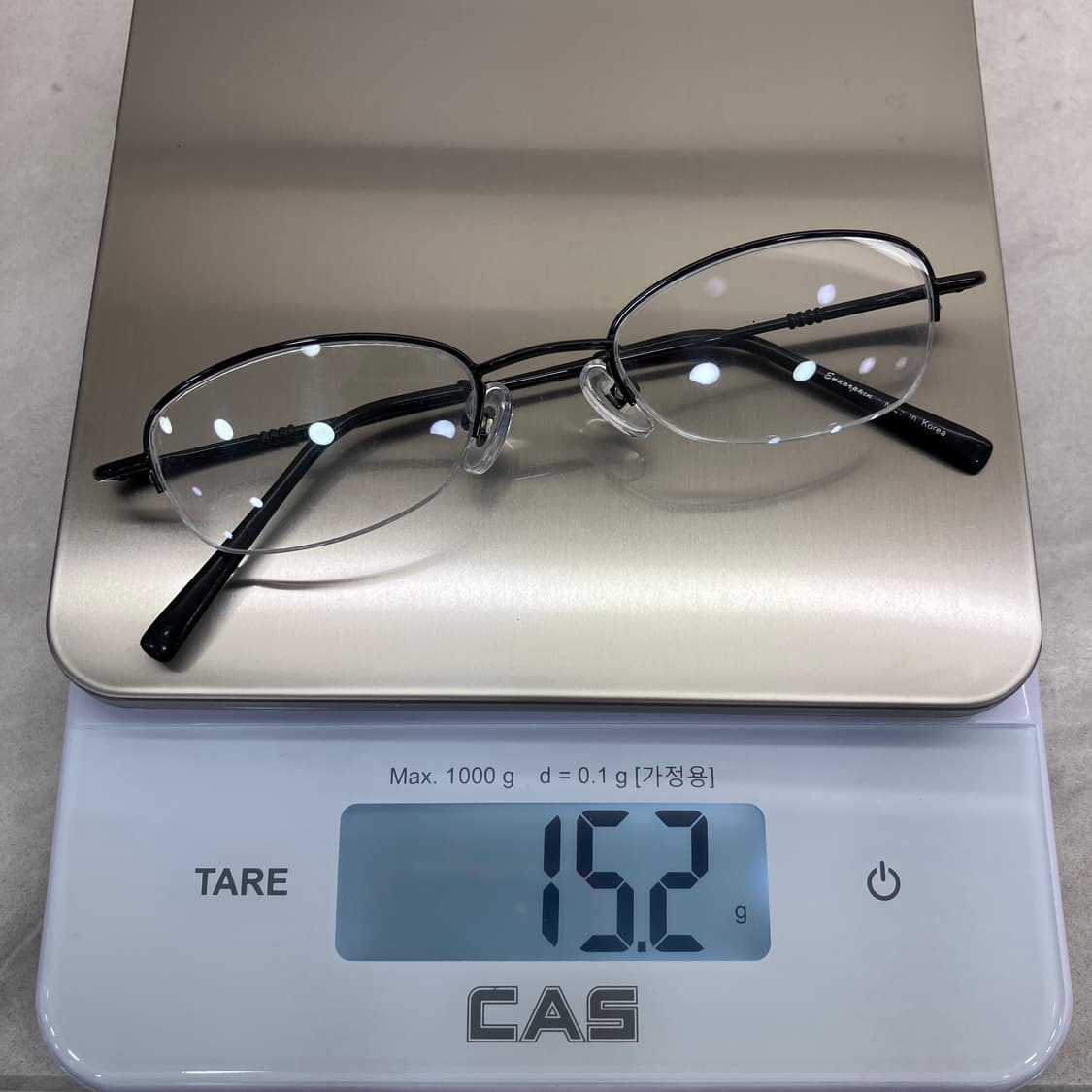 C76 ENDORPHIN 빈티지 블랙 오벌 반무테 안경 상품이미지8