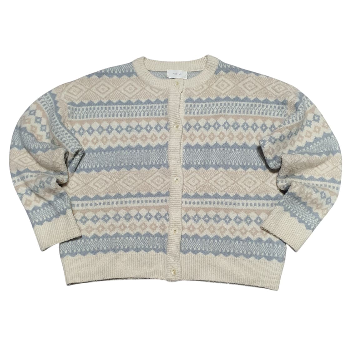 ✨ (바배) 피그먼트 소프트 자카드 니트 상품이미지1