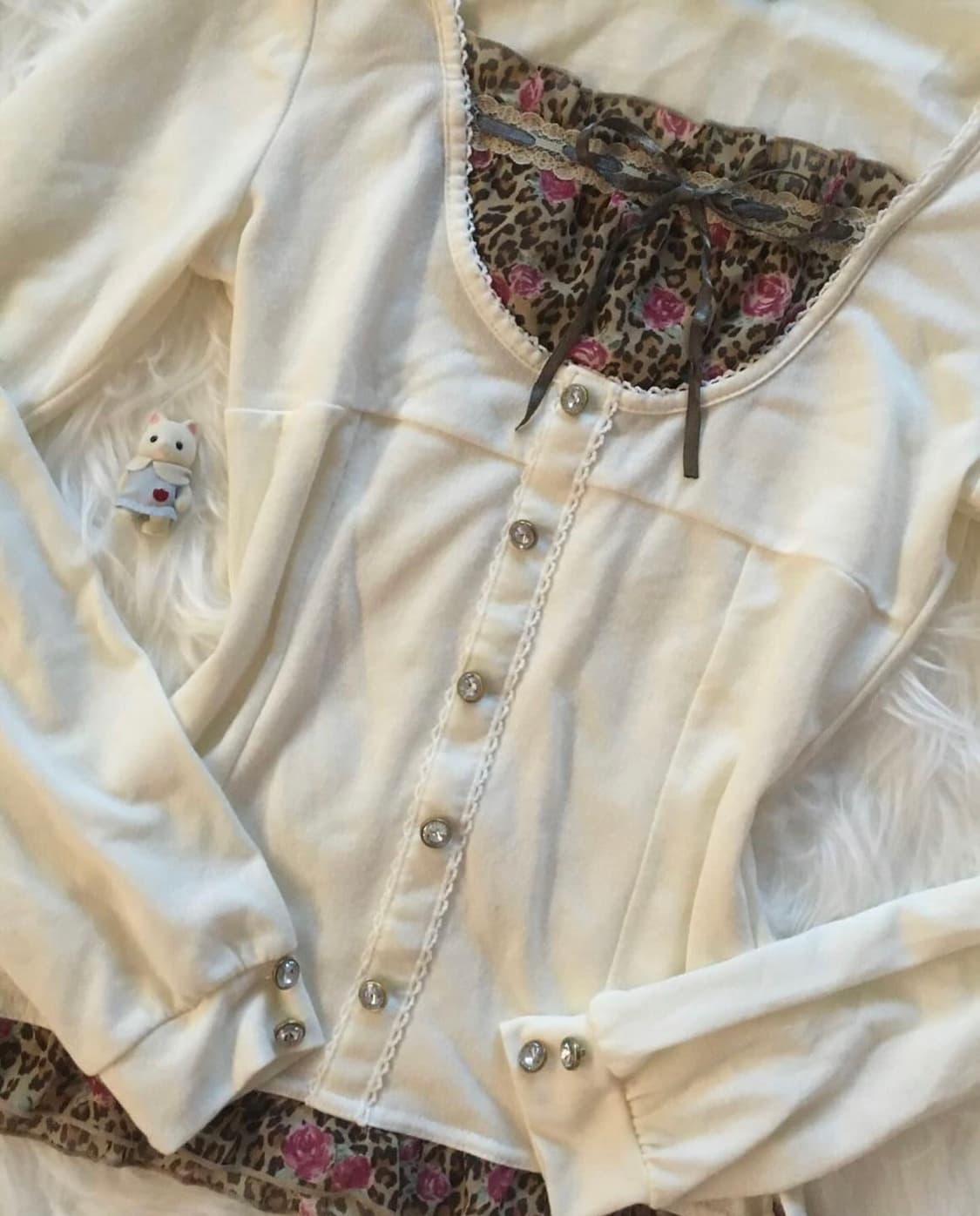 로즈 핑크 호피 레오파드 로걀탑 빈티지 마즈 상품이미지1