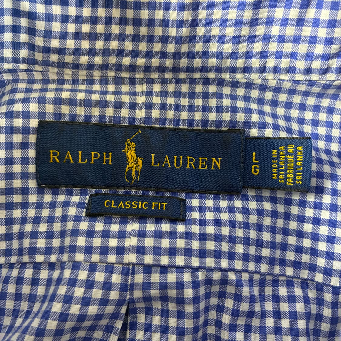 Polo  폴로 랄프로렌 자수 코튼 블루 체크 셔츠  상품이미지4