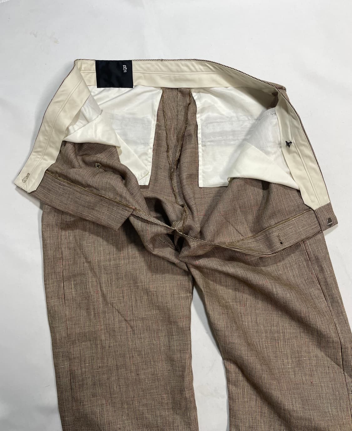 R13 알써틴 크로스오버 체크 팬츠  상품이미지6