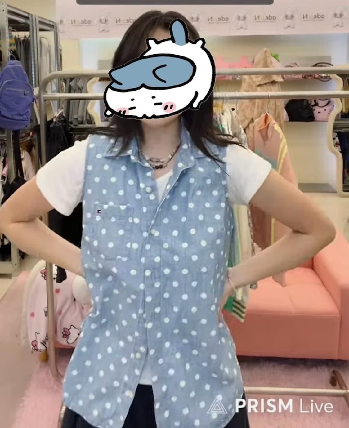 타미힐피거 도트 셔츠 빈티지 상품이미지3