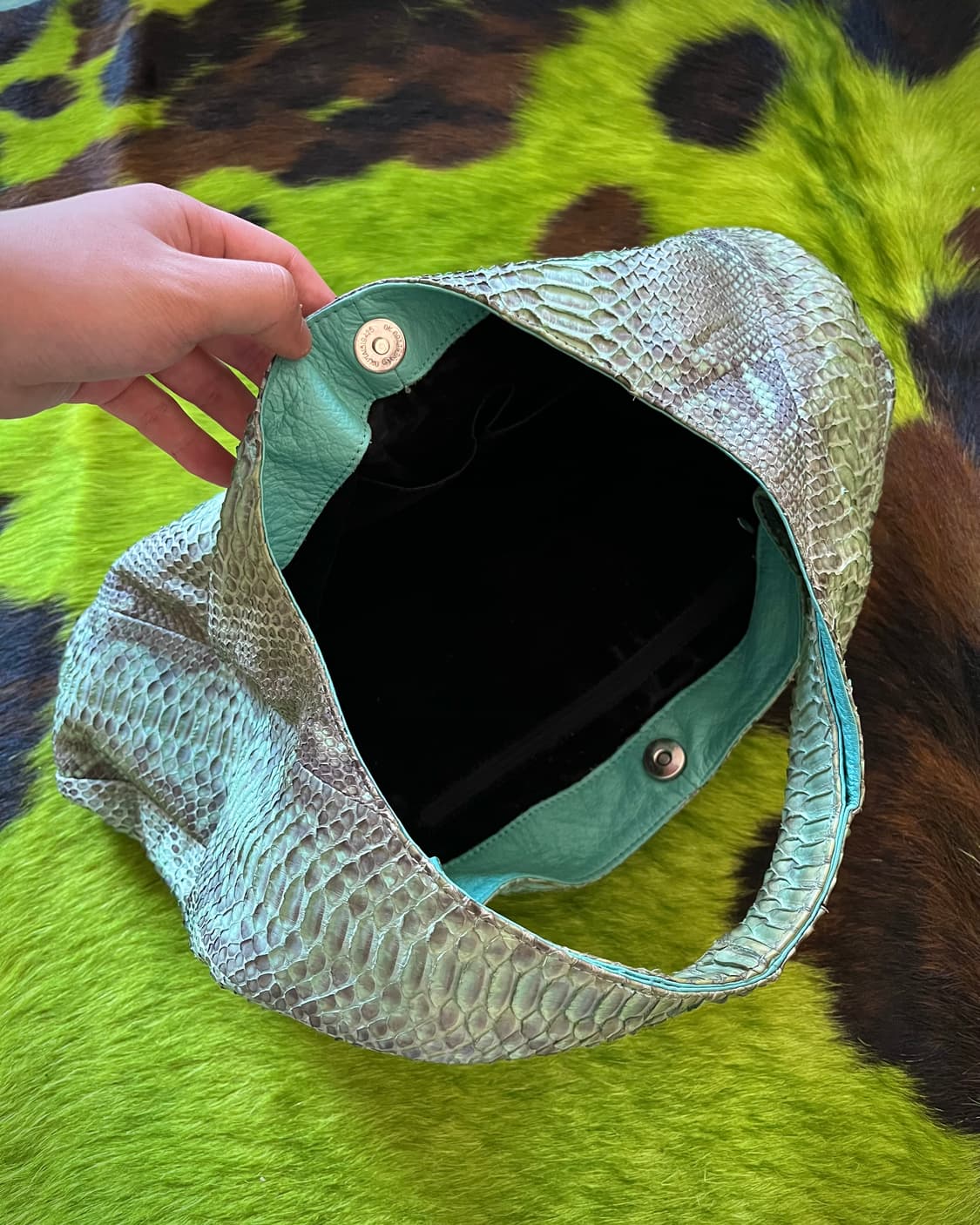 Real Python Skin Leather Shoulder Bag 상품이미지9