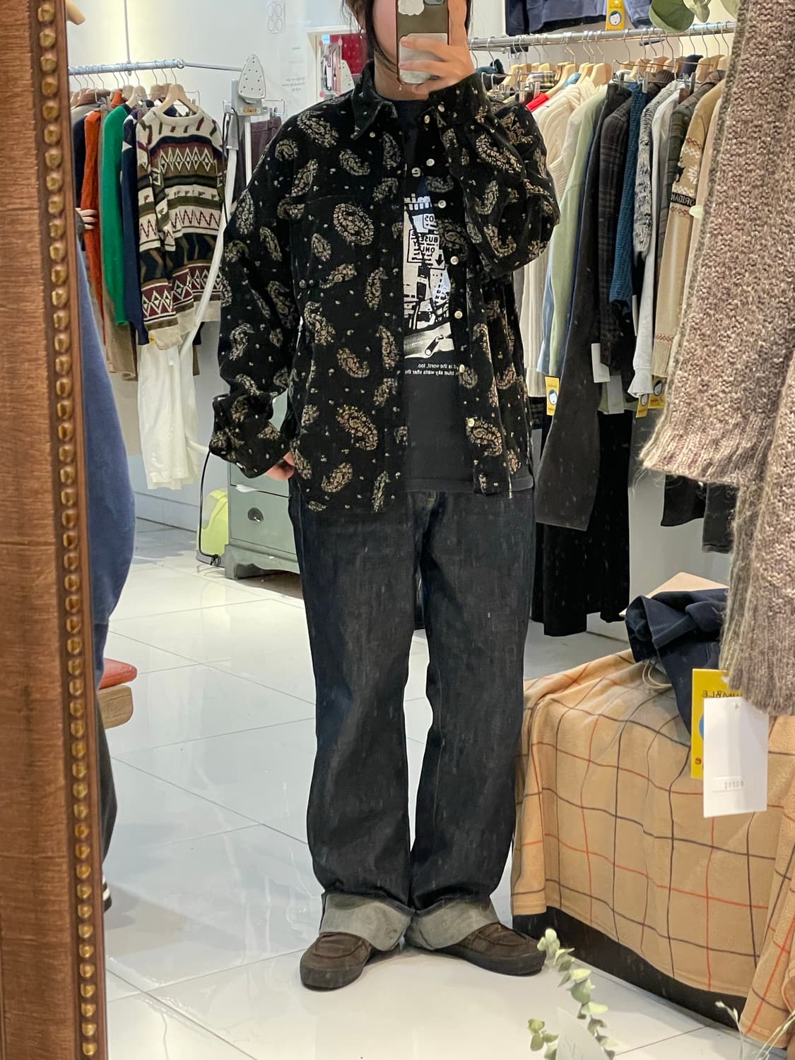 정글스톰 페이즐리 코듀로이셔츠 상품이미지1