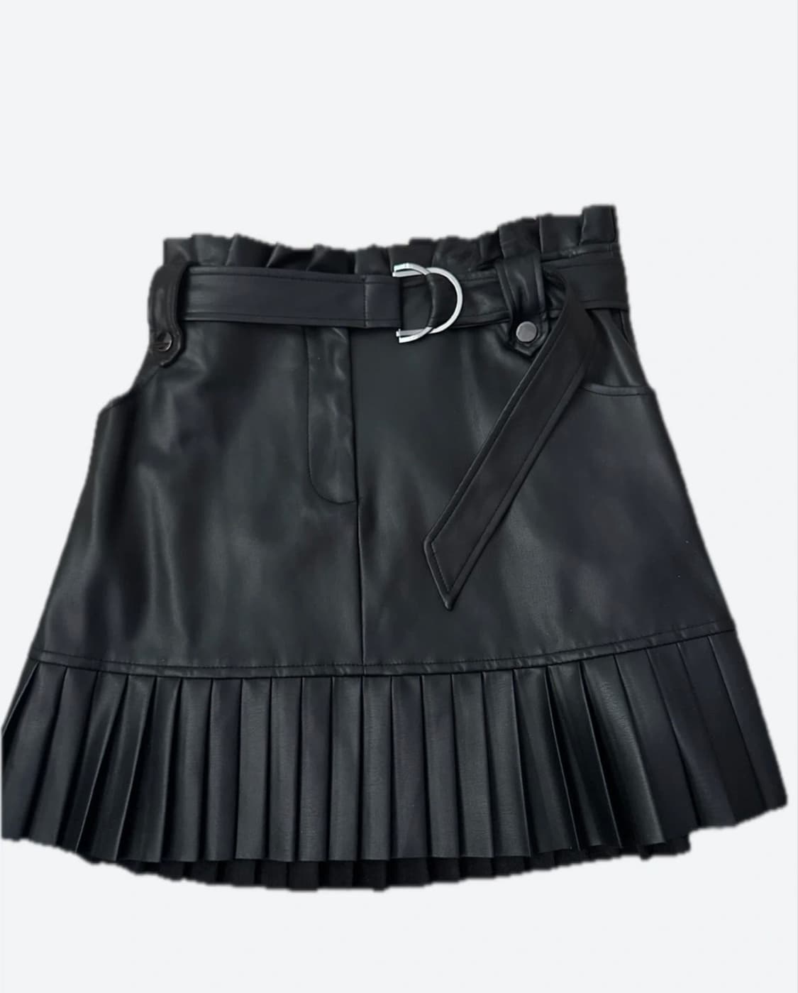 자라 레더플리츠 미니 스커트 +벨트 상품이미지1
