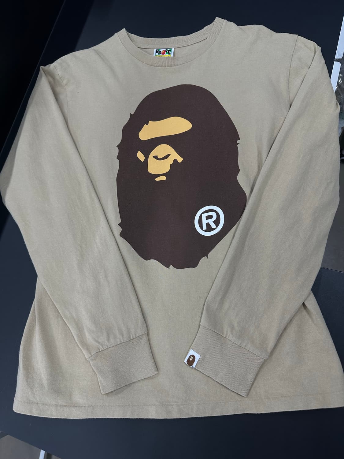 베이프 빅사루 베이지 긴팔 롱슬리브 상품이미지4