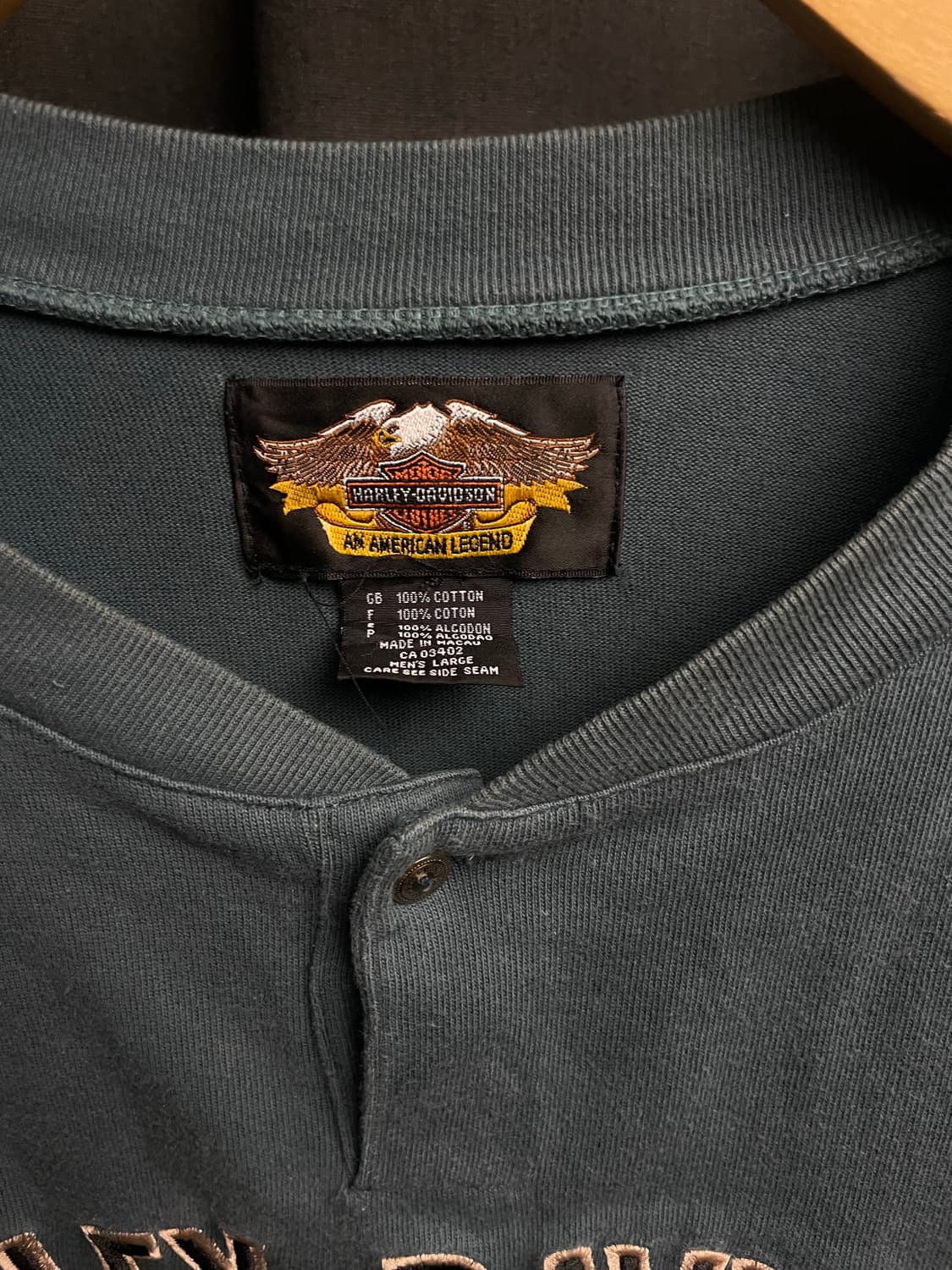 할리 데이비슨(Harley-Davidson) 빈티지 롱슬리브 헨리넥 상품이미지4