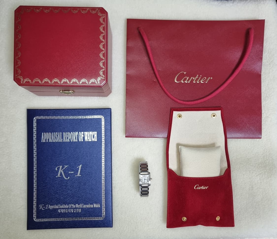 까르띠에 탱크 프랑세즈 18K 콤비 S 쿼츠 여성시계 06년 상품이미지9