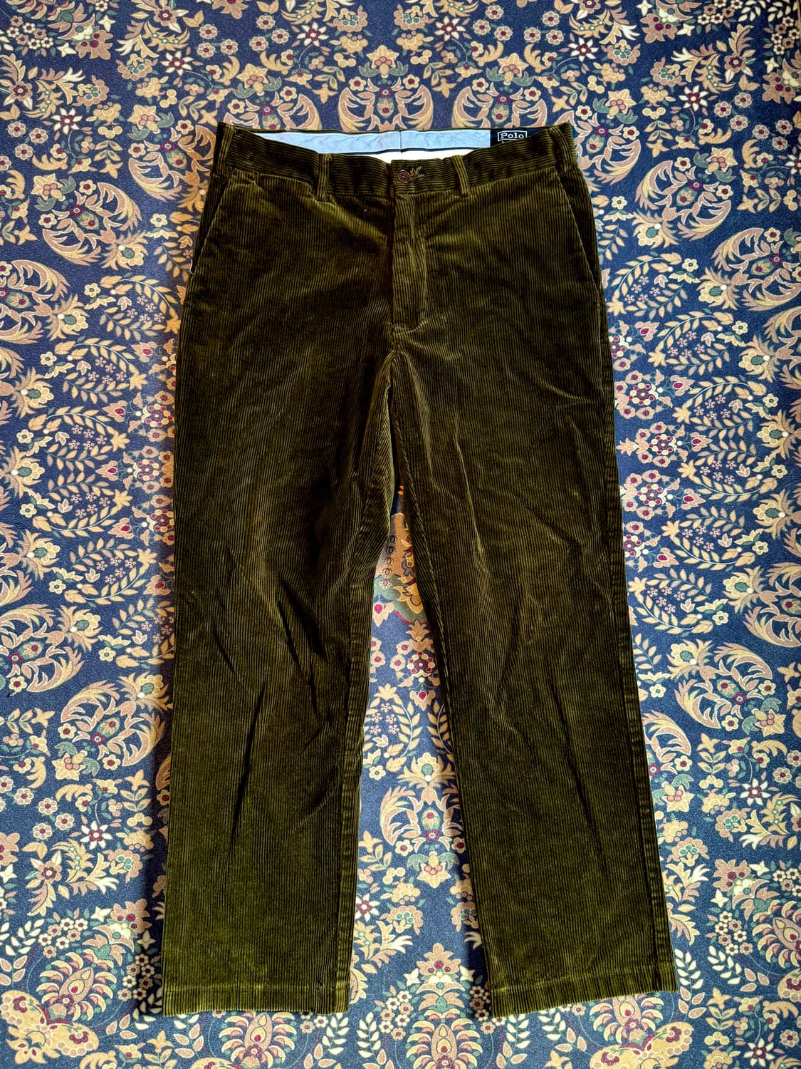 폴로 클래식핏 올리브 코듀로이 팬츠 상품이미지1