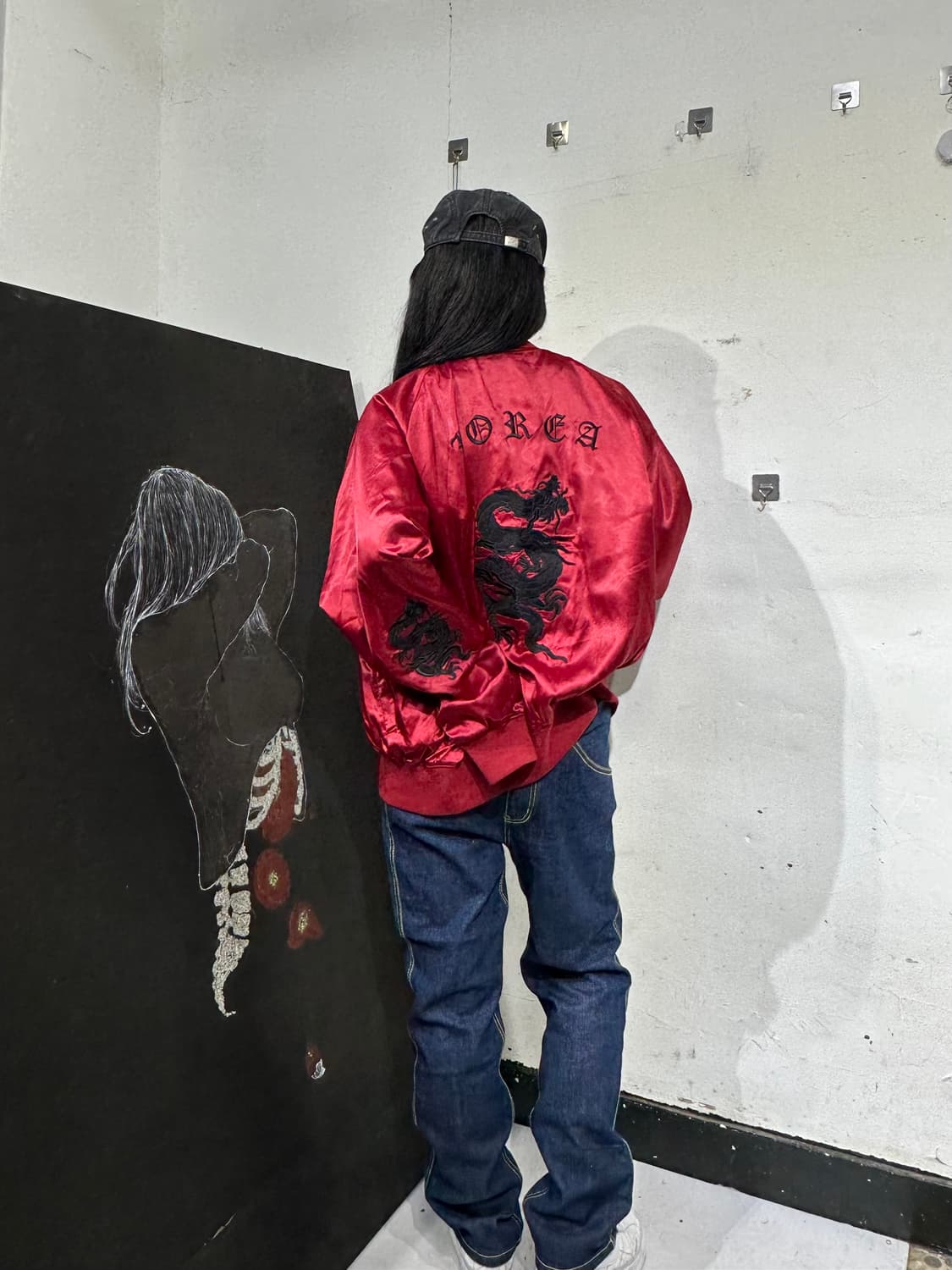 지드래곤 콜라보 빨강 스카잔 자켓 상품이미지1