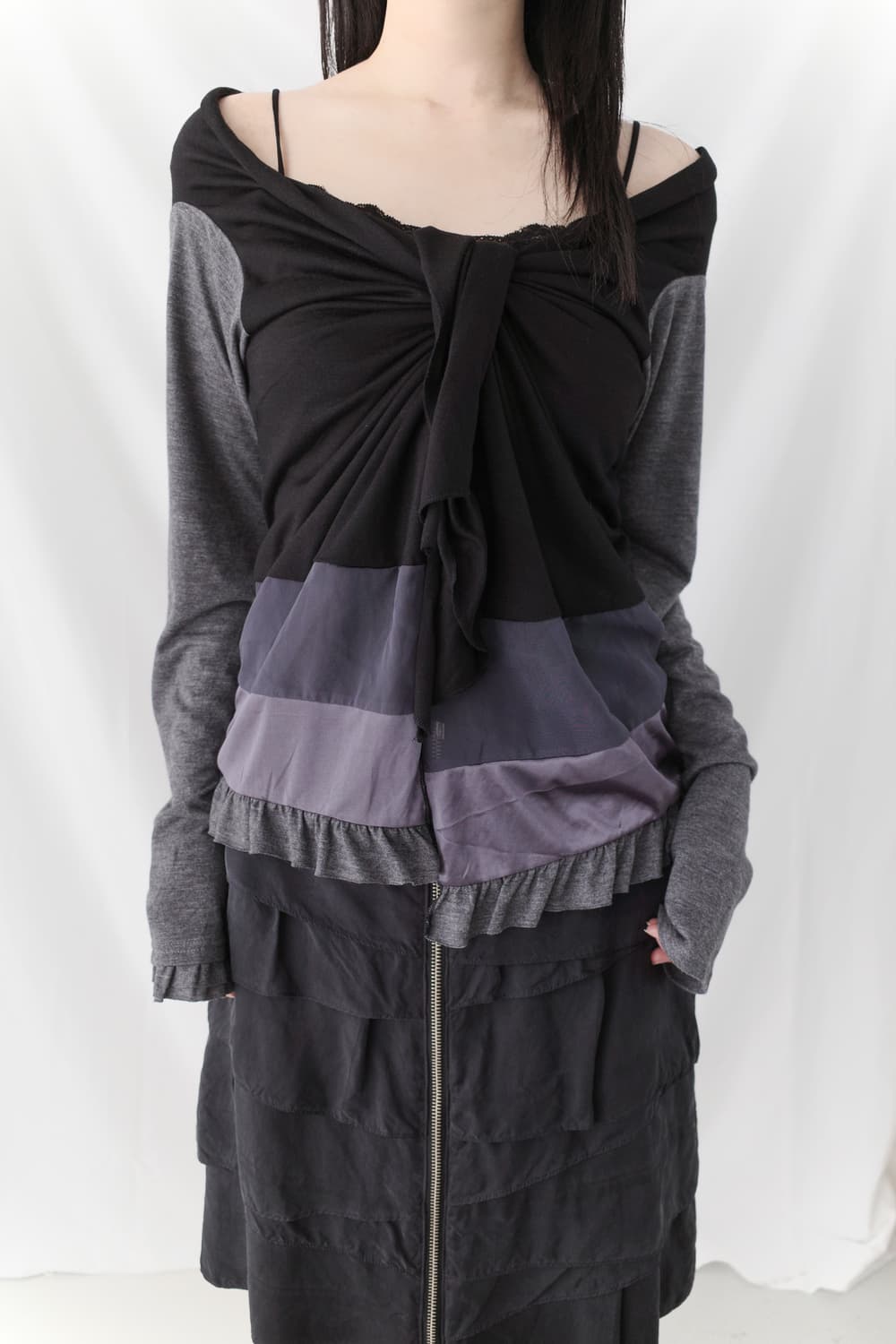 tie frill cardigun 상품이미지5