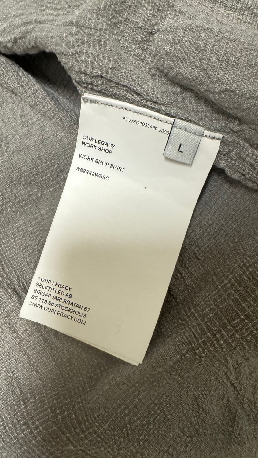 새상품급 아워레가시 워크샵 셔츠 L 오버다이드카본 상품이미지10