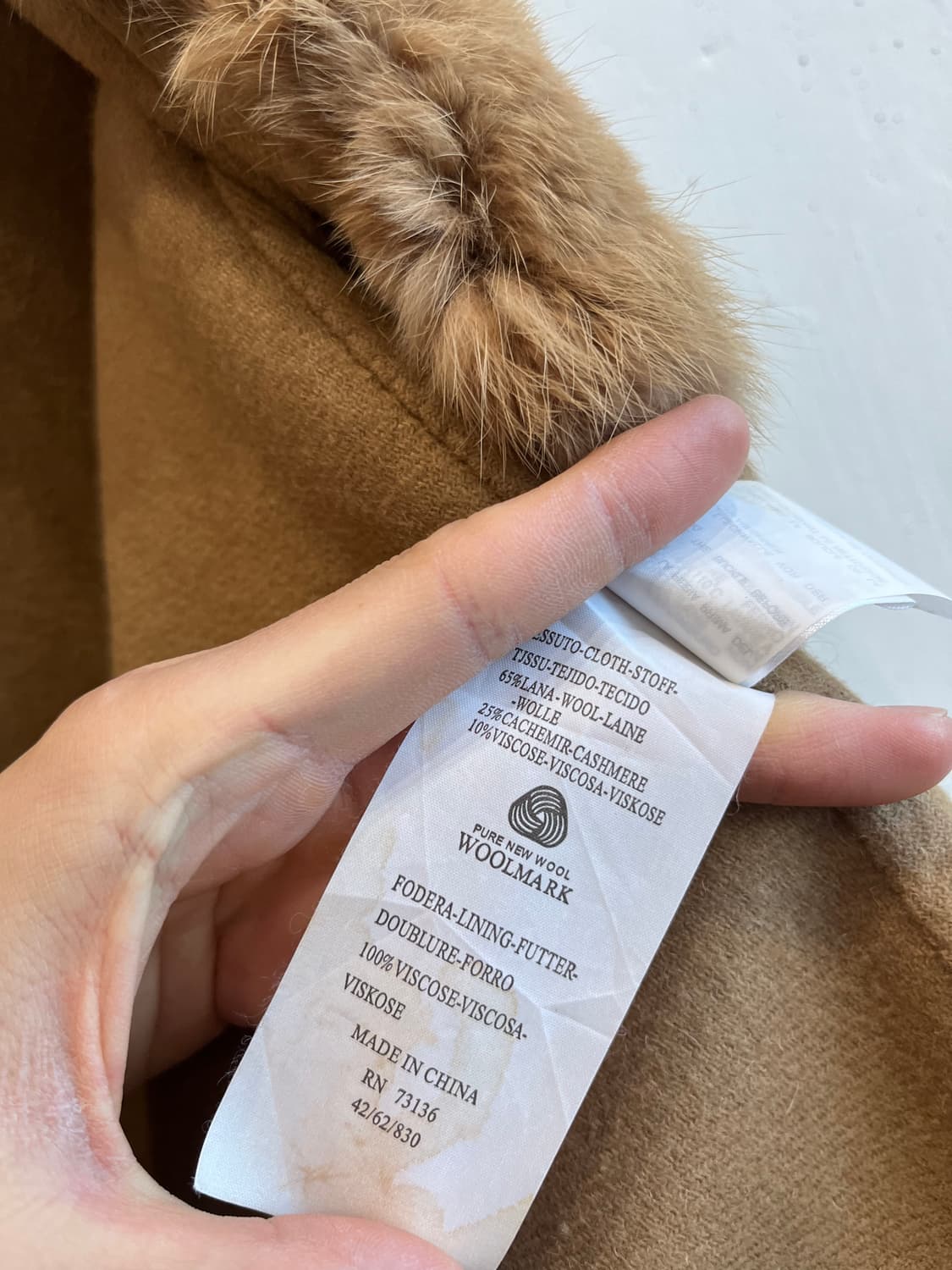 cocon japan 울 캐시미어 퍼 케이프 상품이미지7