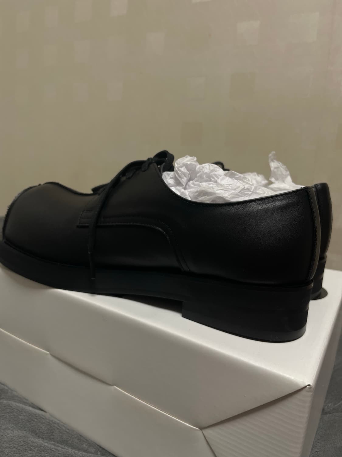 41size) 노아이디어 오버사이즈 스퀘어토 더비 슈즈 상품이미지5