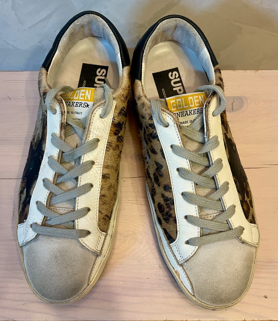골든구스 Golden Goose슈퍼스타 레오파드 송치 로우탑 37 상품이미지2